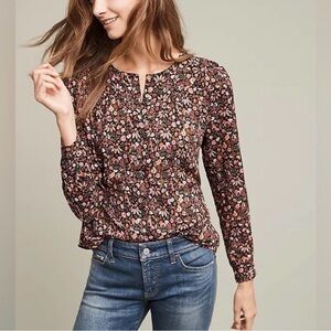 Anthropologie Maeve Floral Blouse